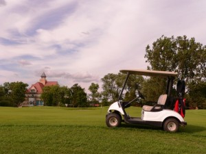 pole golfowe i pałac w Krugsdorf
